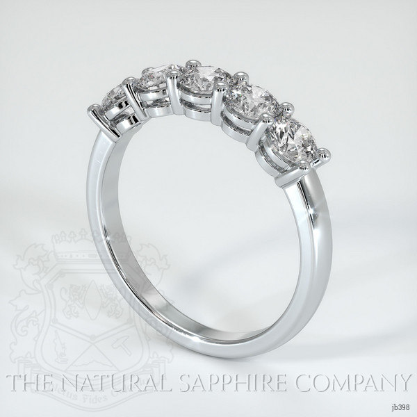18K White Gold Diamond Prong Wedding Band
