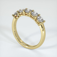 14K Yellow Gold Diamond Prong Wedding Band Image