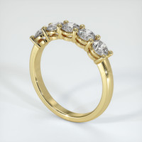 18K Yellow Gold Diamond Prong Wedding Band Image