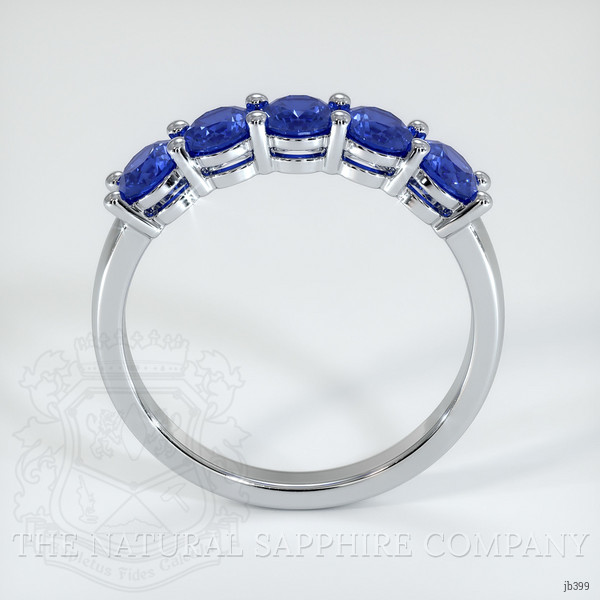 Platinum 950 Blue Sapphire Prong Wedding Band