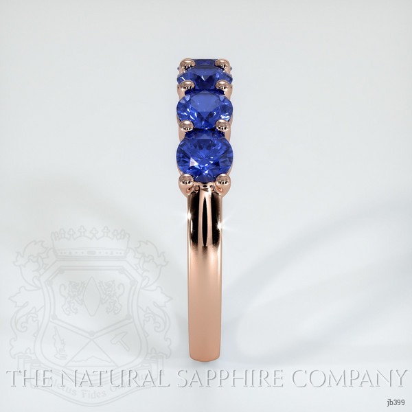 14K Rose Gold Blue Sapphire Prong Wedding Band