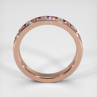 14K Rose Gold Pink Sapphire and Diamond Eternity Wedding Band Image