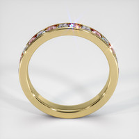 18K Yellow Gold Pink Sapphire and Diamond Eternity Wedding Band Image