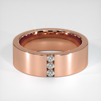 14K Rose Gold Diamond Men's Wedding Band Video