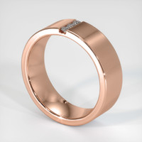 14K Rose Gold Men's Wedding Band Image