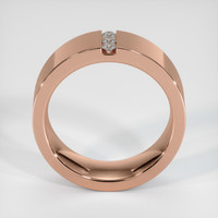 14K Rose Gold Diamond Men's Wedding Band Image