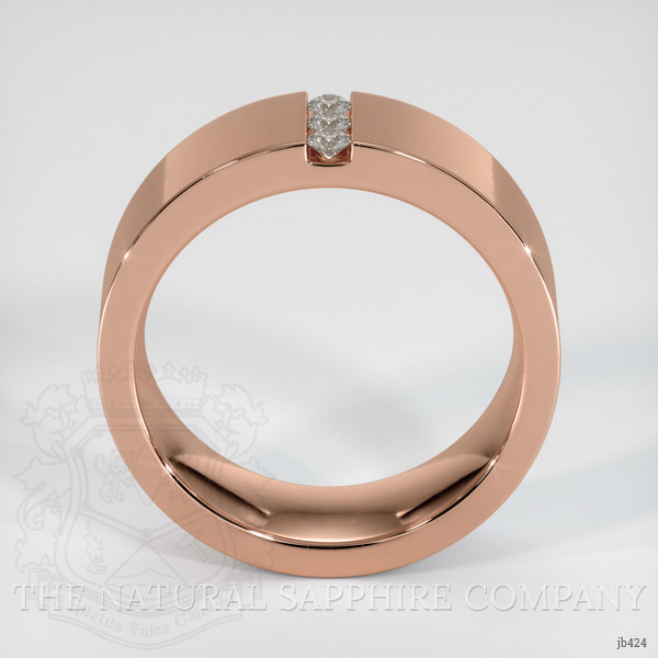 14K Rose Gold Diamond Men's Wedding Band