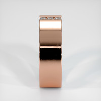 14K Rose Gold Diamond Men's Wedding Band Image