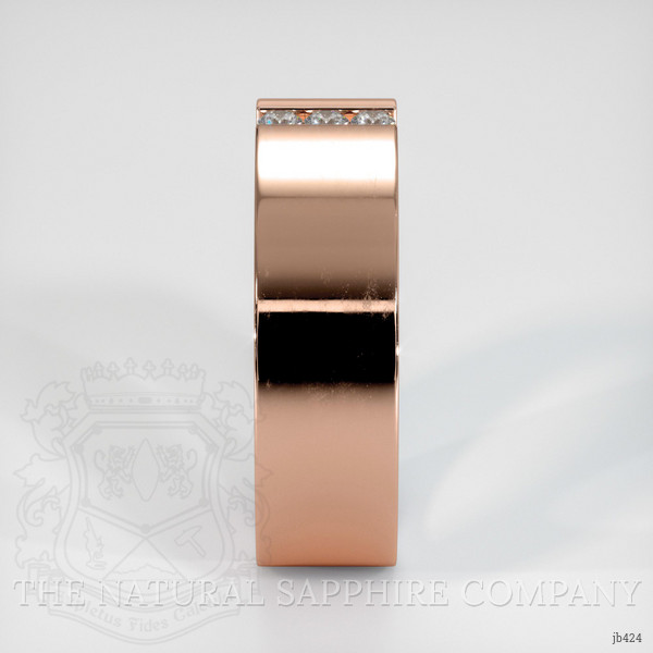 14K Rose Gold Diamond Men's Wedding Band