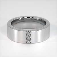 18K White Gold Diamond Men's Wedding Band Video