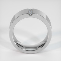 18K White Gold Diamond Men's Wedding Band Image