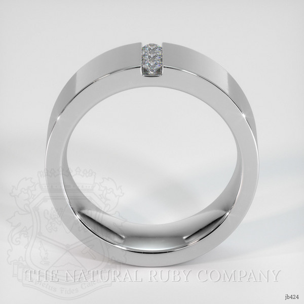 18K White Gold Diamond Men's Wedding Band