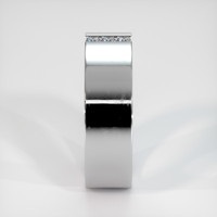 18K White Gold Diamond Men's Wedding Band Image