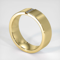 14K Yellow Gold Diamond Men's Wedding Band Image