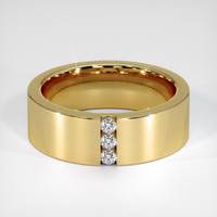 18K Yellow Gold Diamond Men's Wedding Band Video