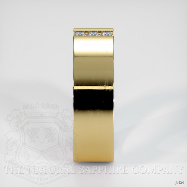 18K Yellow Gold Diamond Men's Wedding Band
