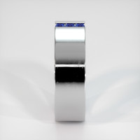 Platinum 950 Blue Sapphire Men's Wedding Band Image