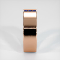 14K Rose Gold Blue Sapphire Men's Wedding Band Image