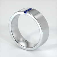 18K White Gold Men's Wedding Band Image