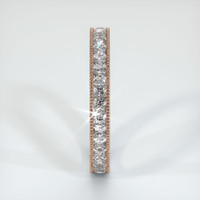 14K Rose Gold Diamond Antique Style Wedding Band Image