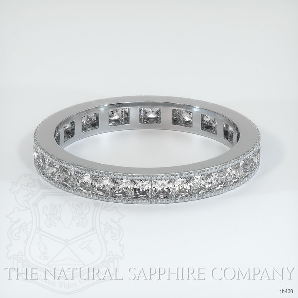 14K White Gold Diamond Antique Style Wedding Band