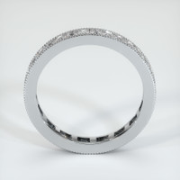 14K White Gold Diamond Antique Style Wedding Band Image