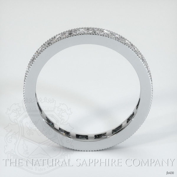 14K White Gold Diamond Antique Style Wedding Band