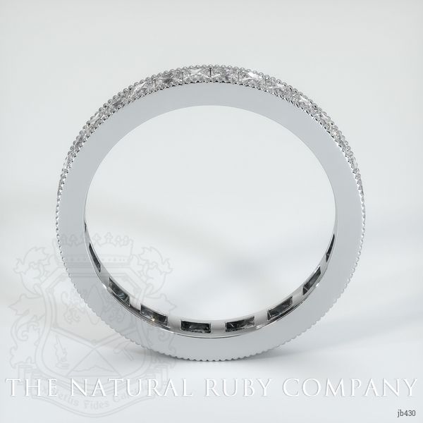 18K White Gold Diamond Antique Style Wedding Band