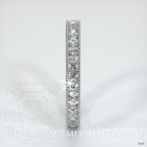 18K White Gold Diamond Antique Style Wedding Band