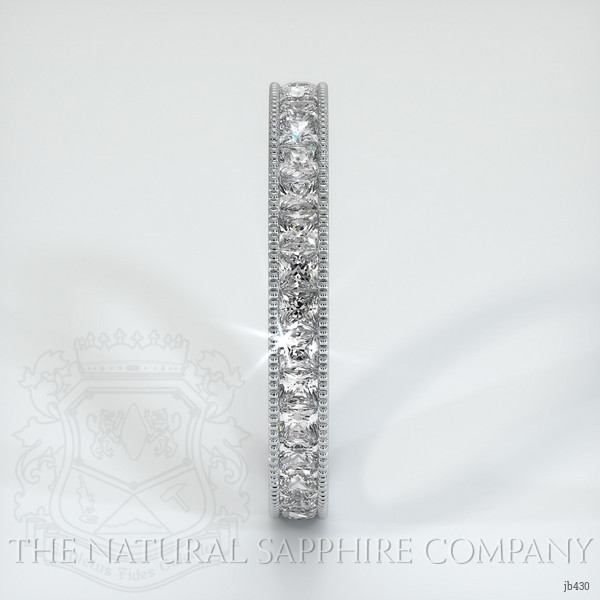 18K White Gold Diamond Antique Style Wedding Band