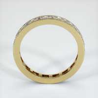 14K Yellow Gold Diamond Antique Style Wedding Band Image
