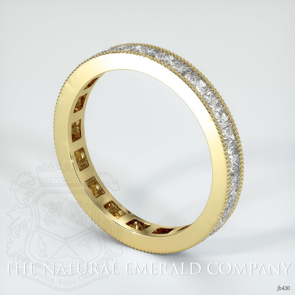 18K Yellow Gold Diamond Antique Style Wedding Band