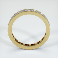 18K Yellow Gold Diamond Antique Style Wedding Band Image