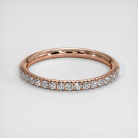 14K Rose Gold Diamond Pave Wedding Band Video