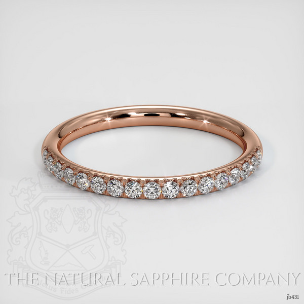 14K Rose Gold Diamond Pave Wedding Band