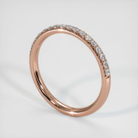 14K Rose Gold Diamond Pave Wedding Band Image