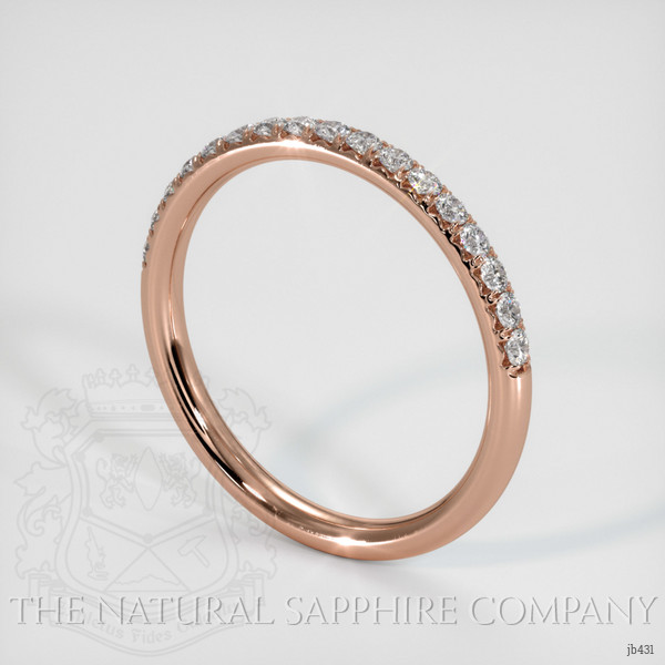 14K Rose Gold Diamond Pave Wedding Band