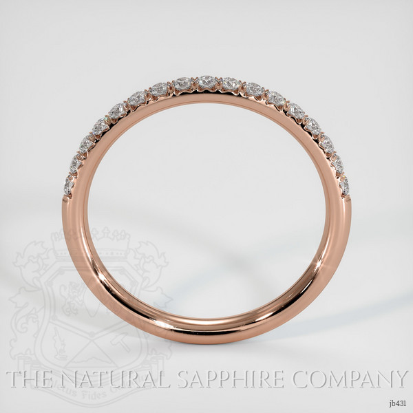 14K Rose Gold Diamond Pave Wedding Band