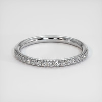 14K White Gold Diamond Pave Wedding Band Video