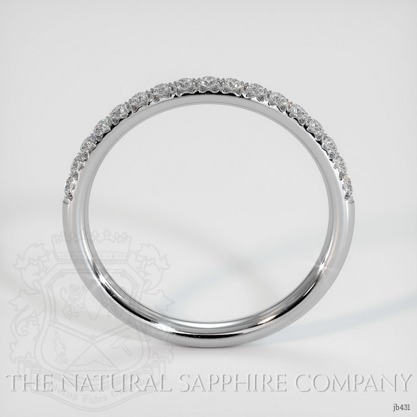 14K White Gold Diamond Pave Wedding Band