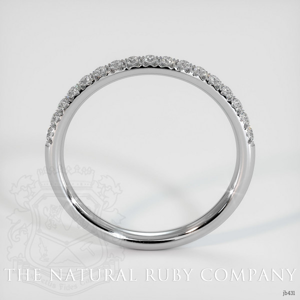 14K White Gold Diamond Pave Wedding Band
