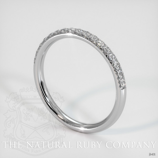 18K White Gold Diamond Pave Wedding Band