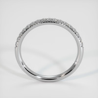 18K White Gold Diamond Pave Wedding Band Image