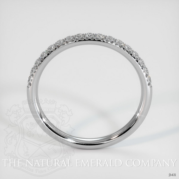 18K White Gold Diamond Pave Wedding Band