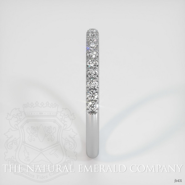 18K White Gold Diamond Pave Wedding Band