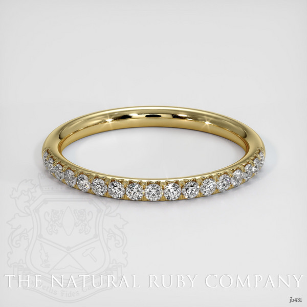 14K Yellow Gold Diamond Pave Wedding Band