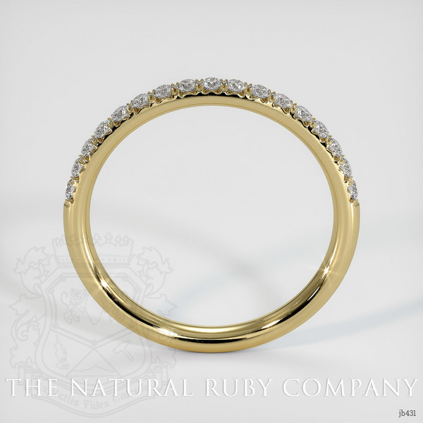 14K Yellow Gold Diamond Pave Wedding Band