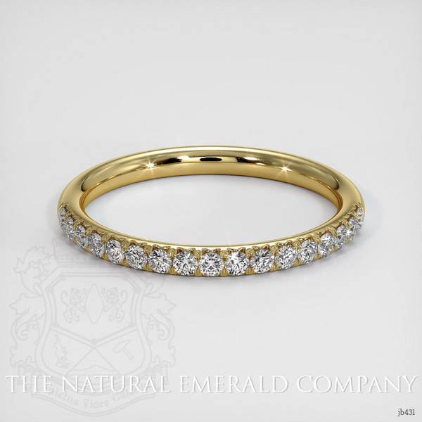 18K Yellow Gold Diamond Pave Wedding Band