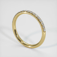 18K Yellow Gold Diamond Pave Wedding Band Image
