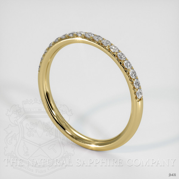 18K Yellow Gold Diamond Pave Wedding Band